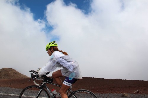 Near the top of the 10,000 foot climb, the scenery was breathtaking.  And, it was a little hard to breath.