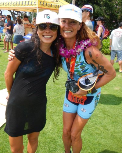 My first race at age 60 was Lavaman Waikoloa.  I finished first in my age group with a time of 2:52:16.  If I had raced in the 55-59 age group, I would have placed 7th.  Mariane Uehara Marr, pictured here, finished in 2:18.  